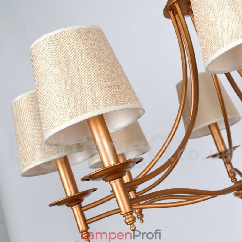 Kronleuchter im rustikalen Retro-Stil im mediterranen Stil mit 6 Lichtern