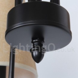 8-flammiger Kronleuchter im zeitgenössischen Retro-Kerzenstil