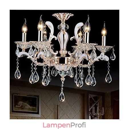 Luxus-Kerzen-Kristall-Anhänger aus Zinklegierung im europäischen Stil