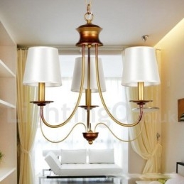 Kronleuchter im rustikalen mediterranen Stil mit 3 Lichtern, modern und zeitgenössisch, Kerzenstil