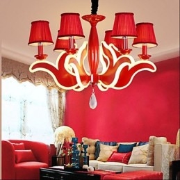 Creative Garden Lights Roter Acryl-Kronleuchter