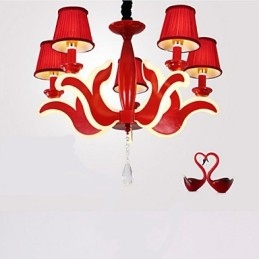 Creative Garden Lights Roter Acryl-Kronleuchter