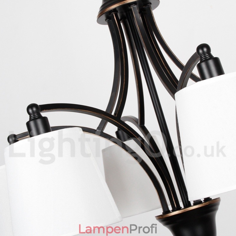 Kronleuchter im rustikalen, modernen Retro-Kerzenstil mit 3 Lichtern