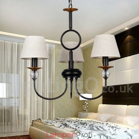 Kronleuchter im rustikalen Retro-Stil, schwarz, mediterraner Stil, moderner Kerzenstil, 3 Lichter Kronleuchter im rustikalen Retro-Stil, schwarz, mediterraner Stil, moderner Kerzenstil, 3 Lichter