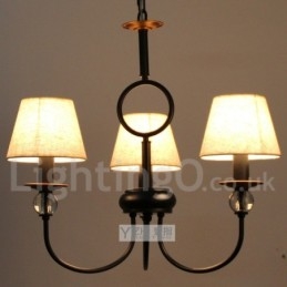 Kronleuchter im rustikalen Retro-Stil, schwarz, mediterraner Stil, moderner Kerzenstil, 3 Lichter