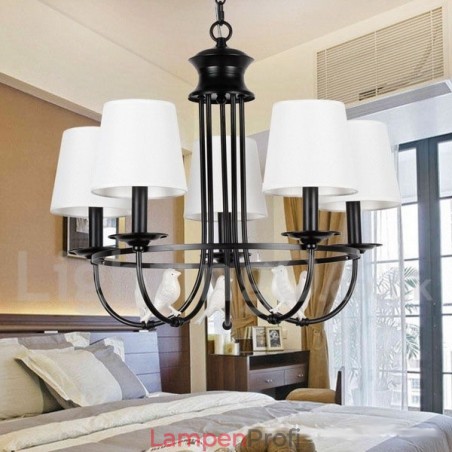 Kronleuchter im Retro-Stil, schwarz, mediterraner Stil, rustikal, modern, Kerzenstil, 5 Lichter Kronleuchter im Retro-Stil, schwarz, mediterraner Stil, rustikal, modern, Kerzenstil, 5 Lichter