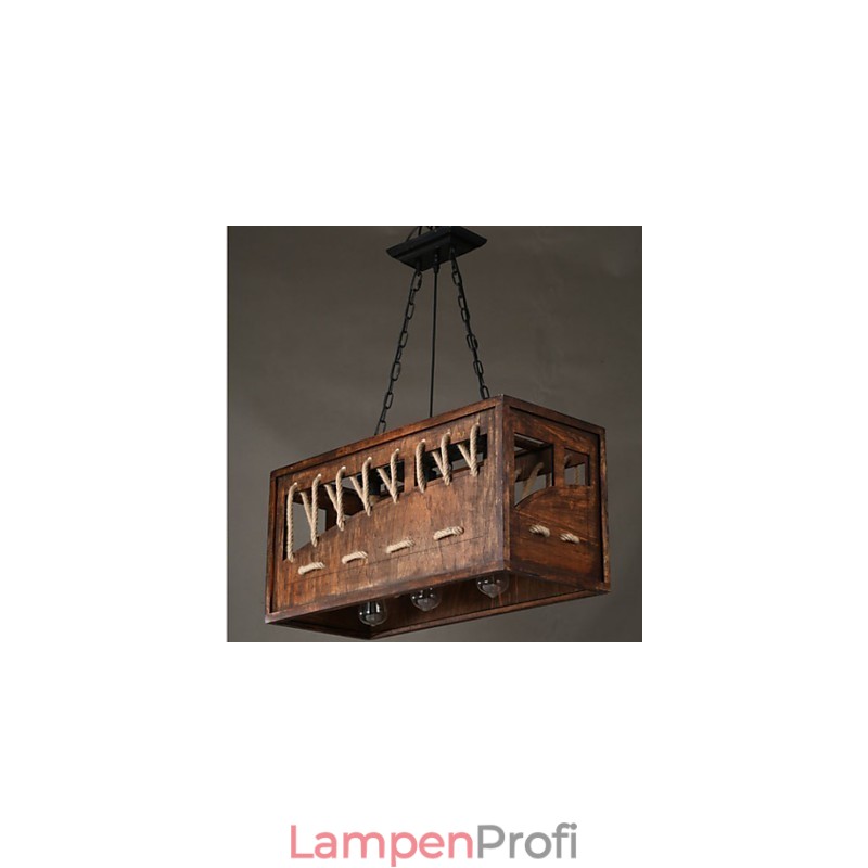 Minimalistischer Kronleuchter aus Holz