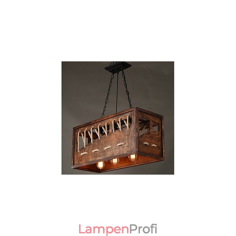 Minimalistischer Kronleuchter aus Holz
