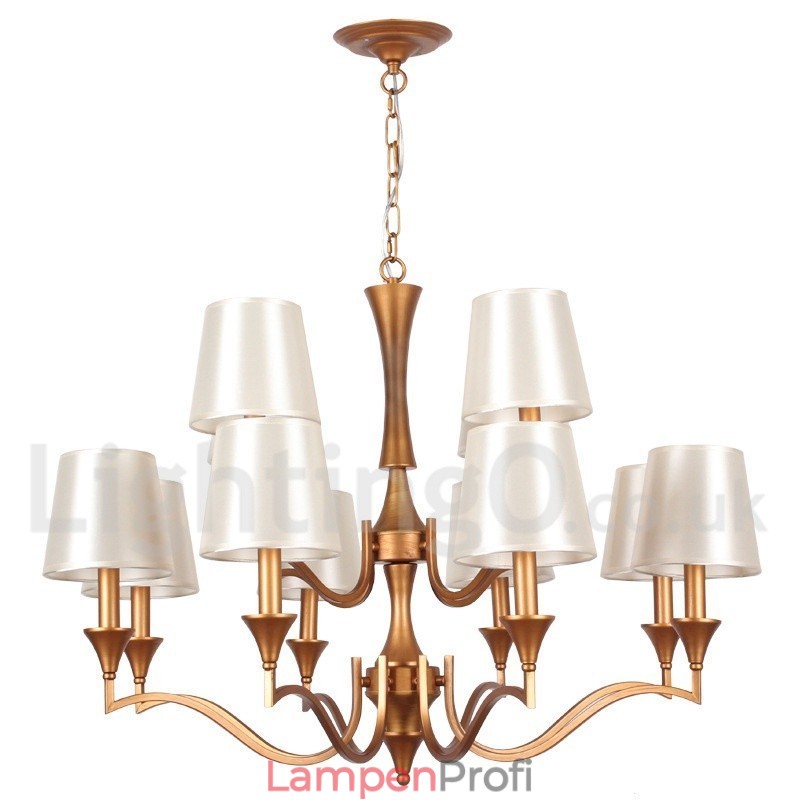 Kronleuchter im mediterranen Kerzenstil mit 12 Lichtern