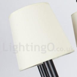 3-flammiger moderner Kronleuchter im zeitgenössischen Kerzenstil