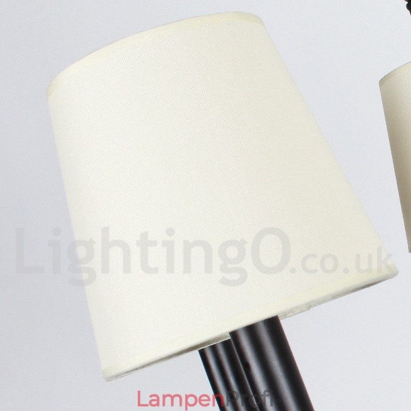 3-flammiger moderner Kronleuchter im zeitgenössischen Kerzenstil