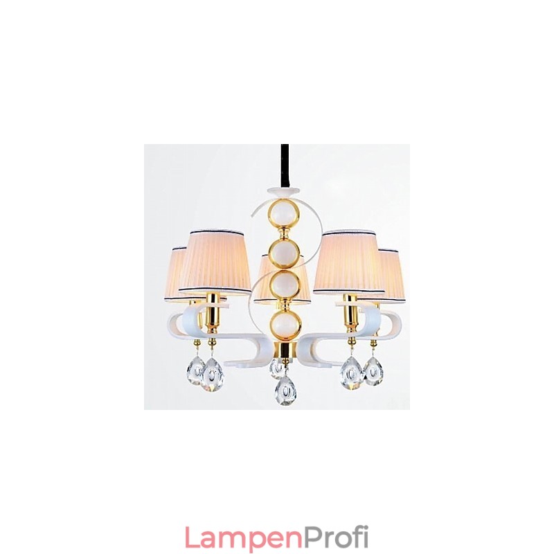 Stoff-Kronleuchter 5 Licht Moderne minimalistische hochwertige Lampe