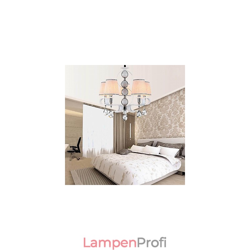 Stoff-Kronleuchter 5 Licht Moderne minimalistische hochwertige Lampe