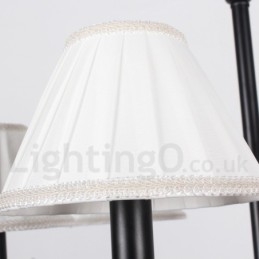 3-flammiger moderner schwarzer Kronleuchter im Kerzenstil im Retro-Stil