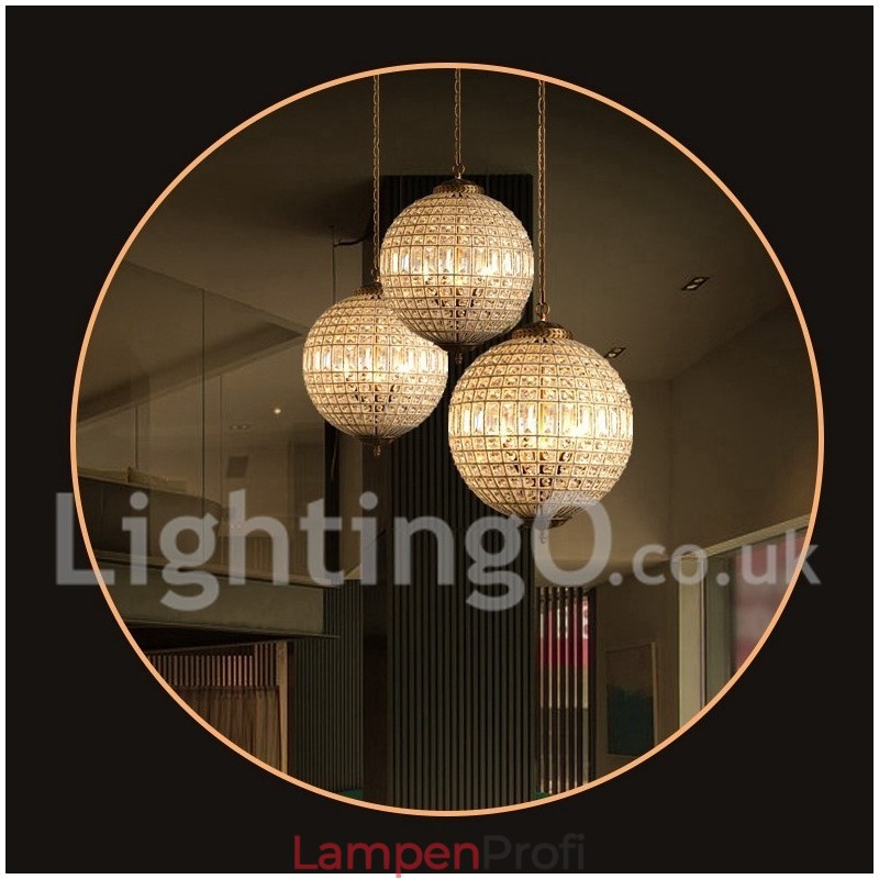 Globus Moderne K9 Kristall Deckenpendelleuchte Innenleuchter Trommelbeleuchtung Lampen Leuchten