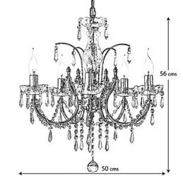 Eleganter Kristall-Kronleuchter mit 5 Lichtern