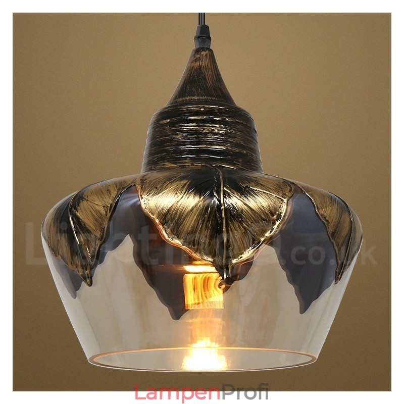 Europäische Retro Glas Pendelleuchte Lounge Pendelleuchte