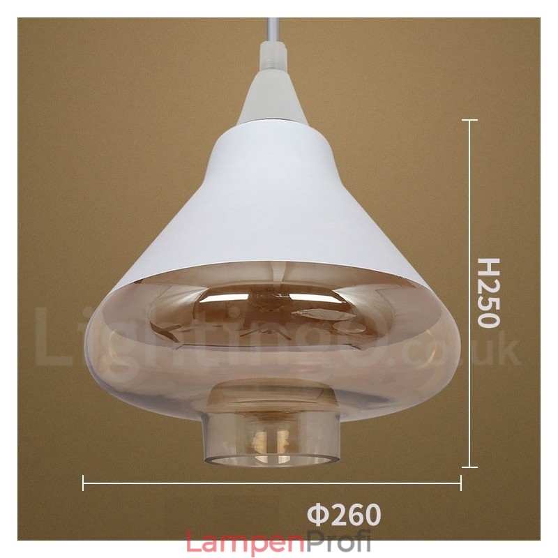 Europäische Retro Lounge Glas Pendelleuchte