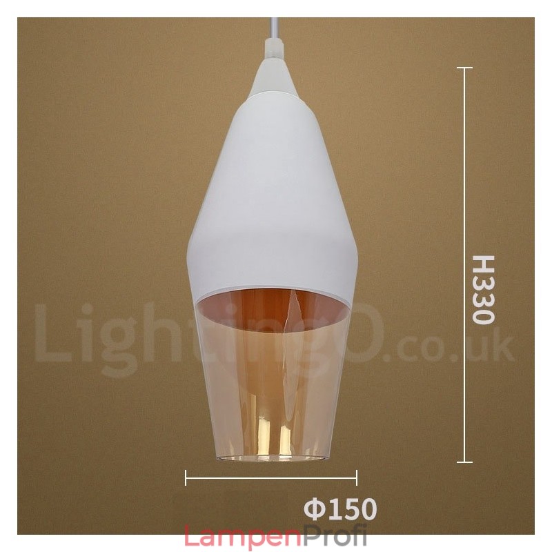 Europäische Retro Lounge Glas Pendelleuchte