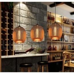 Rustikale Glas Pendelleuchte Europäische Cafe Pendelleuchte