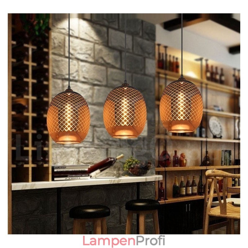 Rustikale Glas Pendelleuchte Europäische Cafe Pendelleuchte