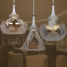 Europäische moderne zeitgenössische Lounge Glas Pendelleuchte