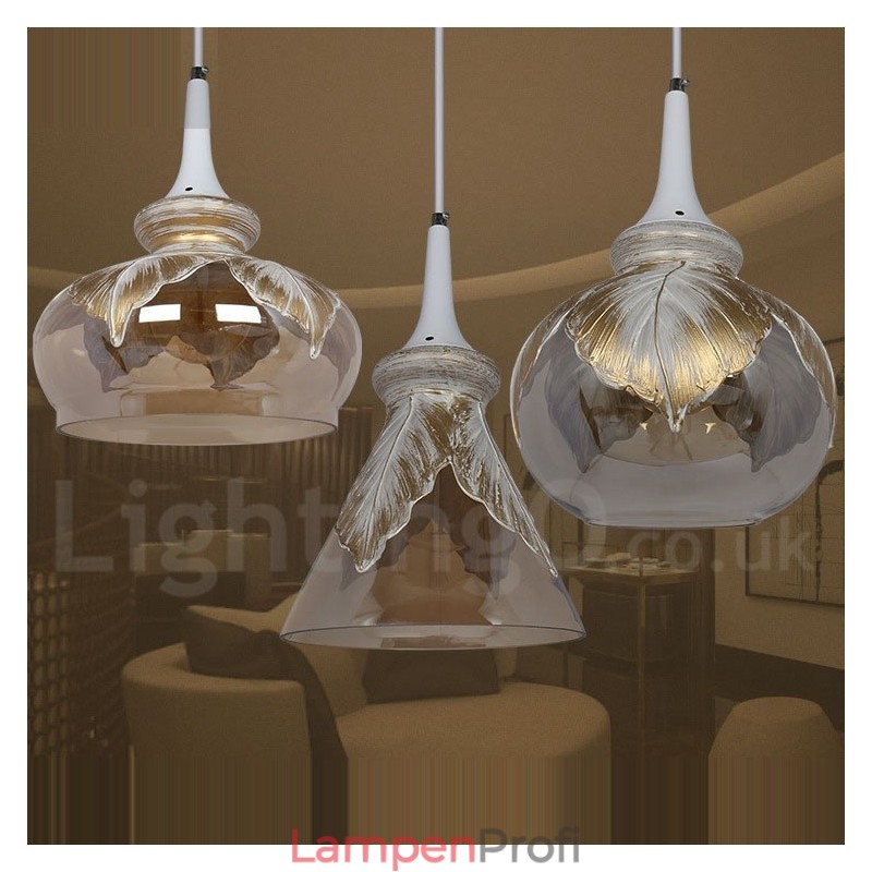 Europäische moderne zeitgenössische Lounge Glas Pendelleuchte
