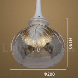 Europäische moderne zeitgenössische Lounge Glas Pendelleuchte