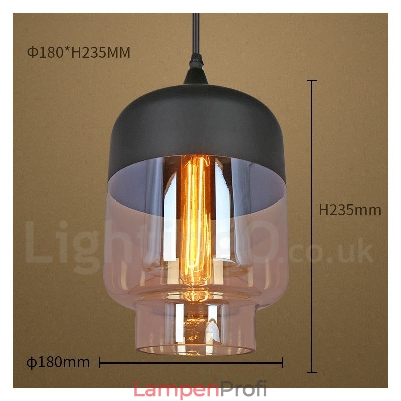 Rustikale Glaspendelleuchte Europäische Lounge-Pendelleuchte