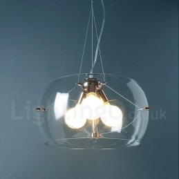 Moderne Pendelleuchte aus Glas mit 3 Lichtern