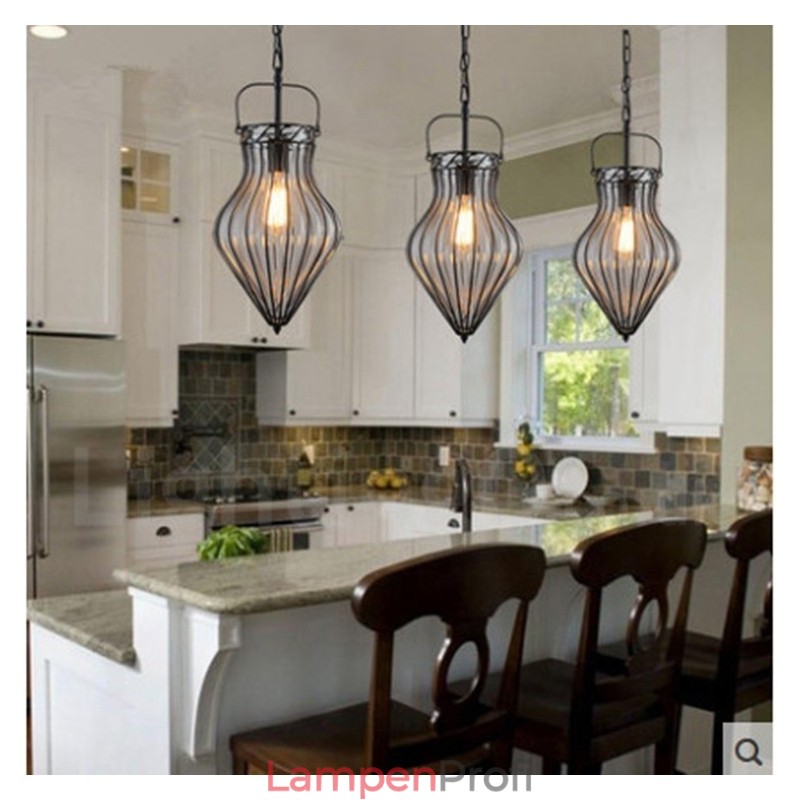 1 Licht Vintage Cafe Glas Pendelleuchte Loft Pendelleuchte