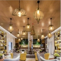 1 Licht Vintage Cafe Glas Pendelleuchte Loft Pendelleuchte