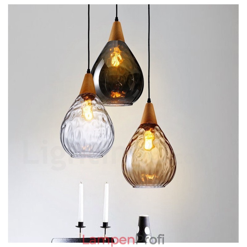 1 Licht nordischen Stil moderne zeitgenössische Glas Pendelleuchte