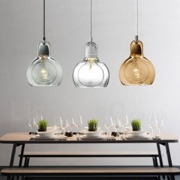 1 Licht nordischen Stil moderne zeitgenössische Glas Pendelleuchte