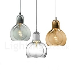 1 Licht nordischen Stil moderne zeitgenössische Glas Pendelleuchte