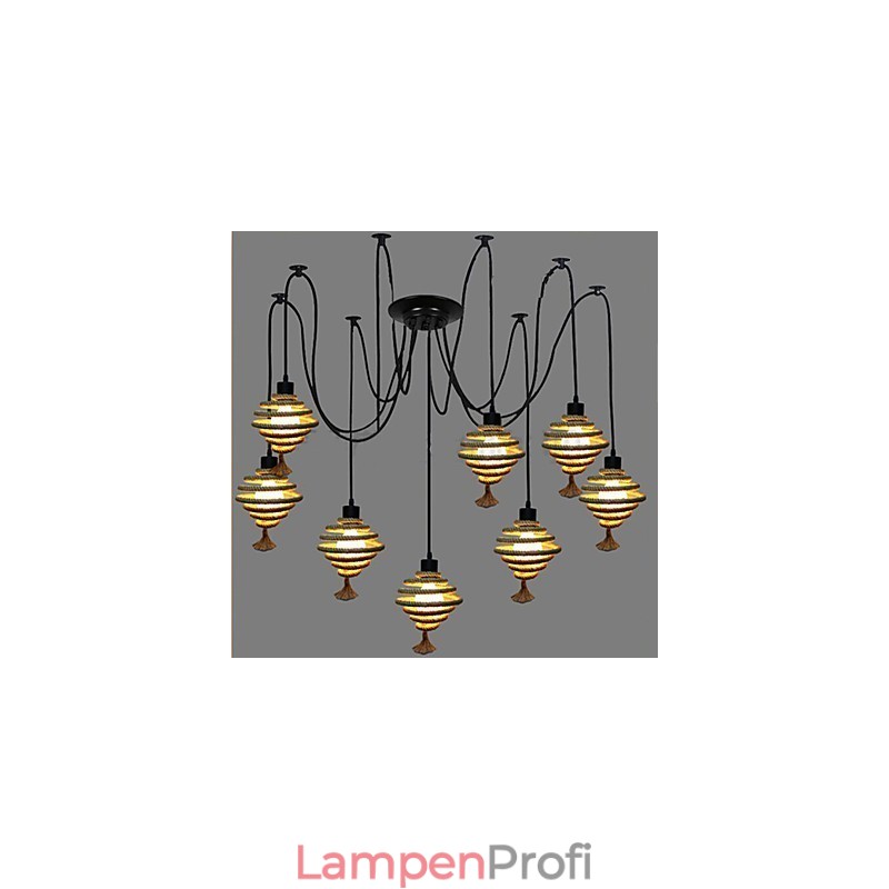 Der Nordic Country Retro Honeycomb Kronleuchter. Kronleuchterlampe. Die himmlischen Mädchen streuen Blüten.