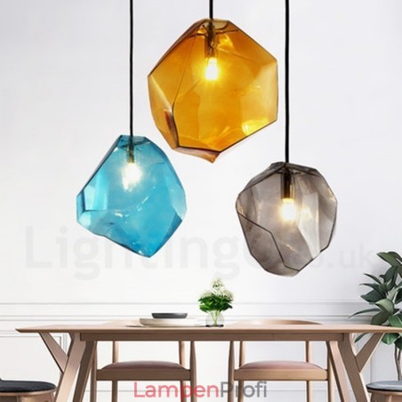 1-flammige rustikale Lodge-Pendelleuchte mit Glasschirm 1-flammige rustikale Lodge-Pendelleuchte mit Glasschirm