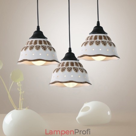1-flammige, moderne Pendelleuchte mit Keramikschirm 1-flammige, moderne Pendelleuchte mit Keramikschirm