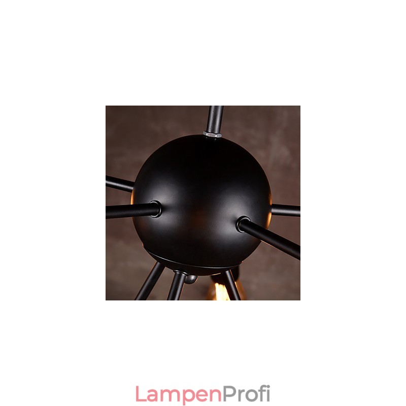 Kreativer Kronleuchter mit 8 Lichtern, gebürstetes Nickel