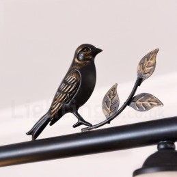 3-flammige Hängeleuchte im Retro-Stil aus rustikalem Stahl mit Glasschirm