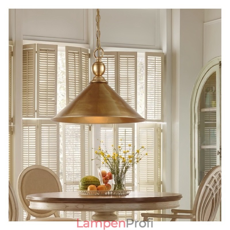 1 Licht Retro Rustikal Luxus Messing Pendelleuchte Kronleuchter mit Messingschirm