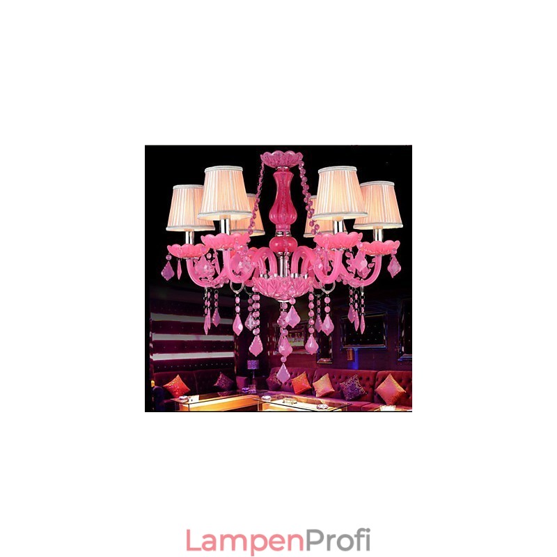 Kaffeelampe Projektlicht Kerze Kristall Hängelampe Rosa A