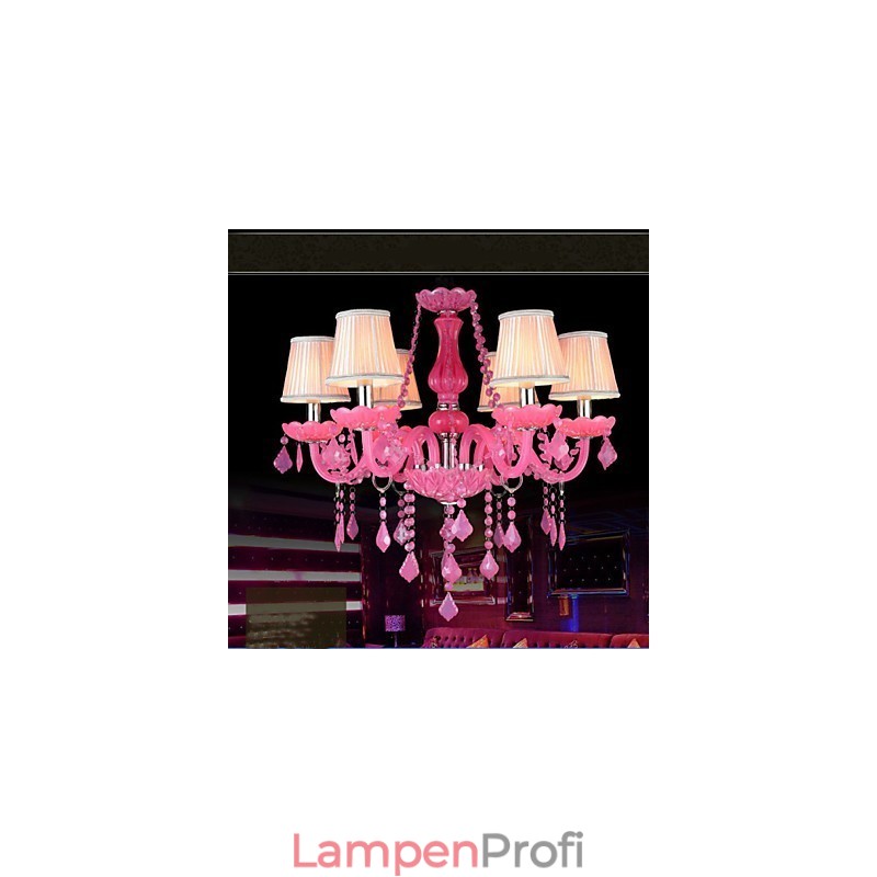 Kaffeelampe Projektlicht Kerze Kristall Hängelampe Rosa A