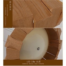 Kronleuchter Country Holz Bambus