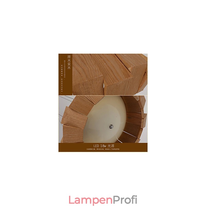 Kronleuchter Country Holz Bambus