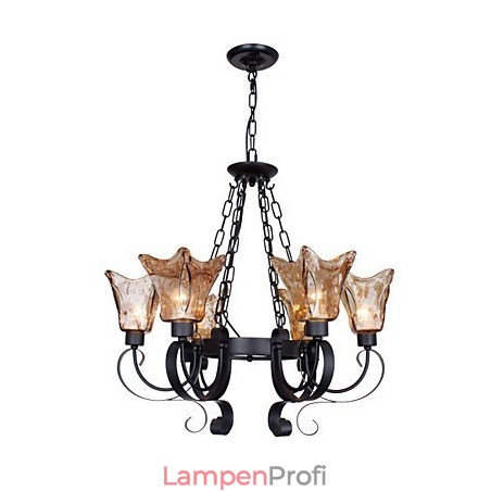 Kronleuchter 6 Lichter Glas Traditionell Klassisch Vintage