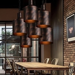 Kronleuchter Rustikale Lodge Trommel Metall Pendelleuchte