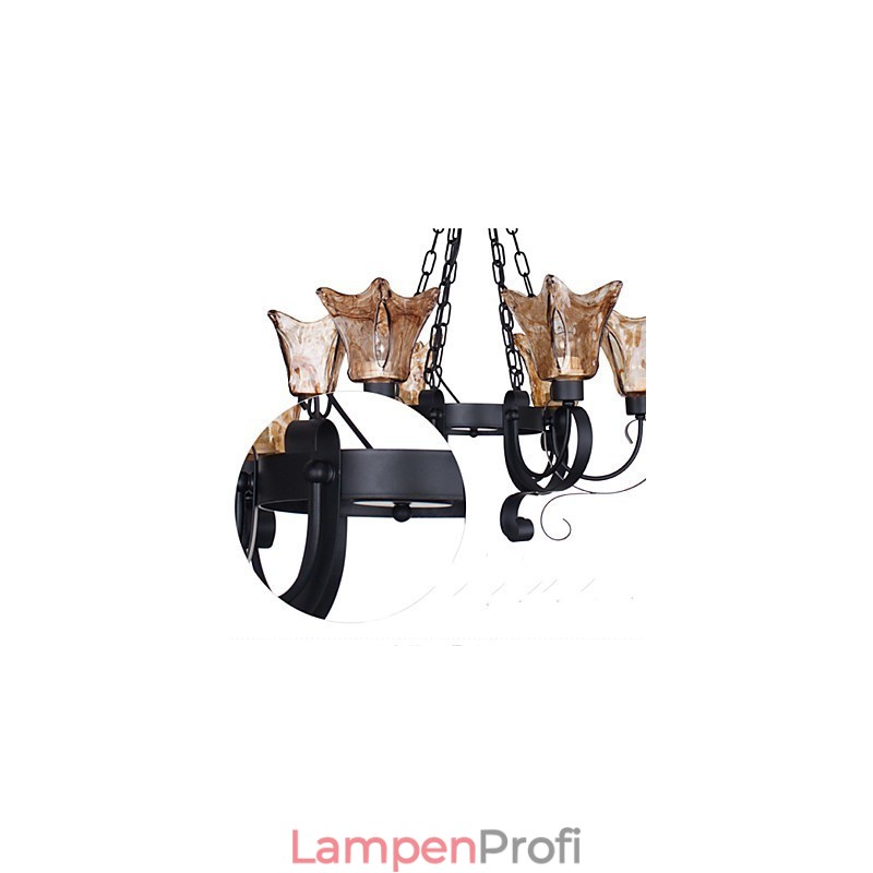 Kronleuchter 6 Lichter Glas Traditionell Klassisch Vintage