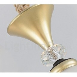 12-flammige Retro-Pendelleuchte aus Kristall mit rustikalem Luxus-Glasschirm