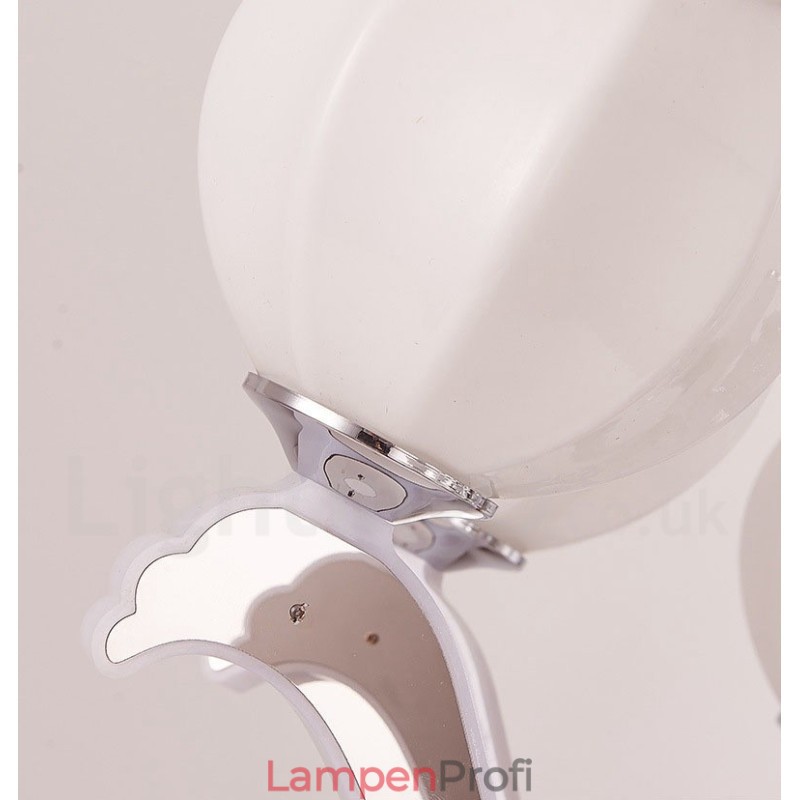 6-flammige, moderne, luxuriöse Pendelleuchte mit Glasschirm